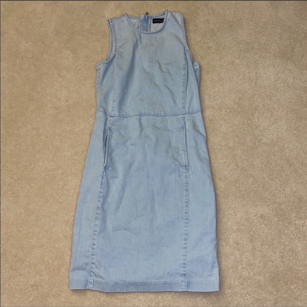 Size XS Calvin Klein Jeans Blue Denim Mini Dress